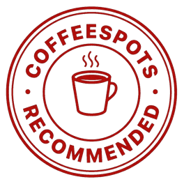 The CoffeeSpots Recommended window sticker
