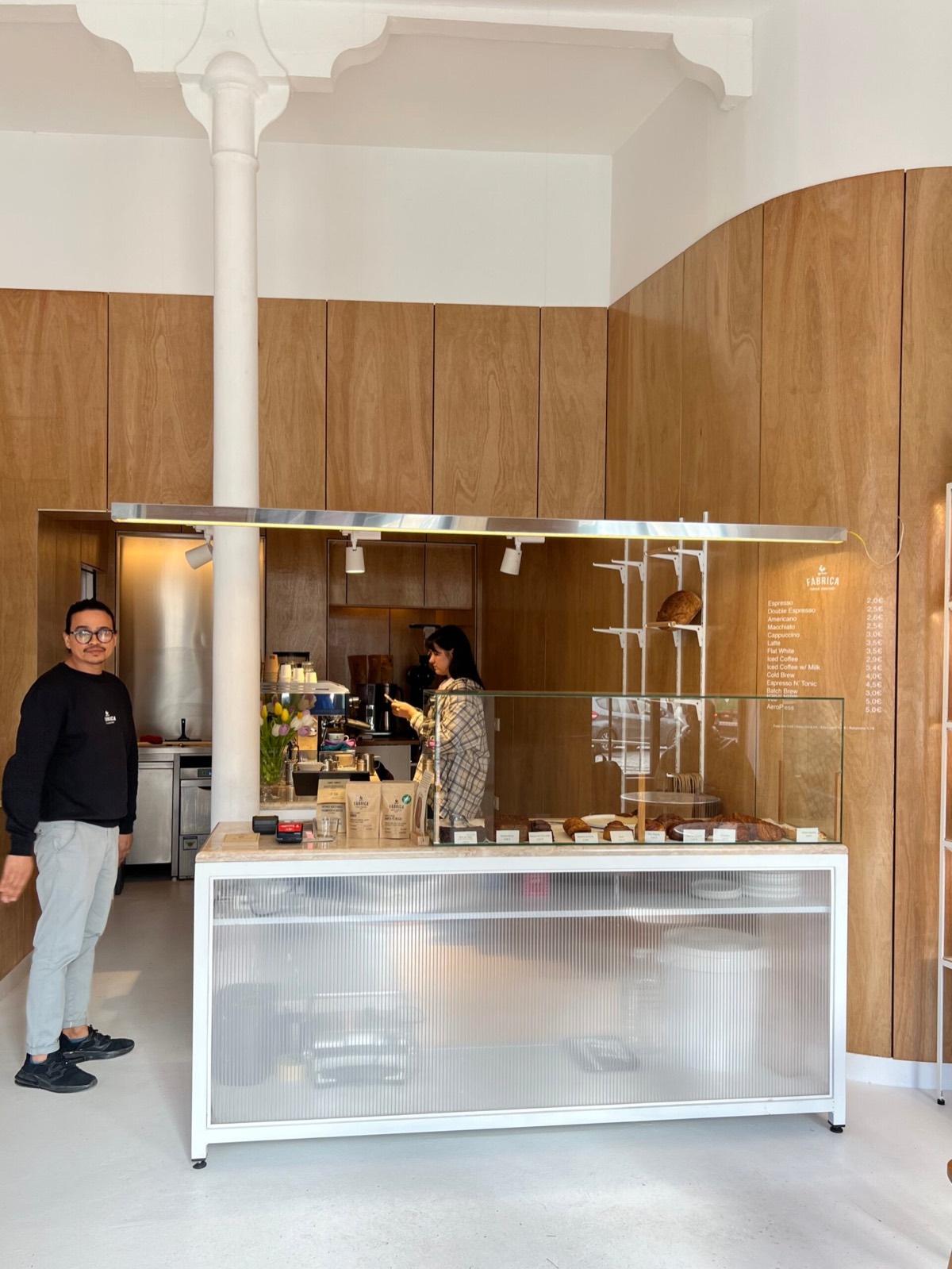 Interior of Fábrica Coffee Roasters - Santos