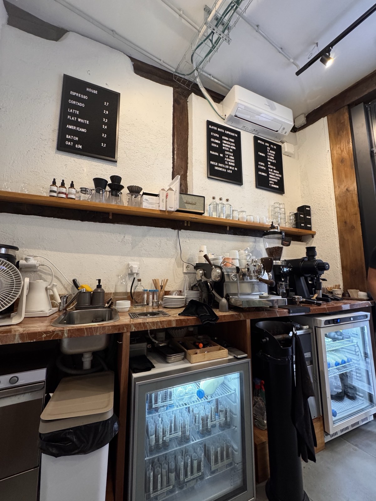 Interior of Nubra Coffee Roasters